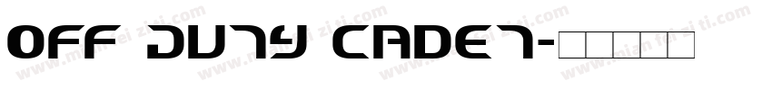 Off Duty Cadet字体转换